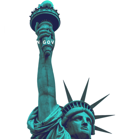 Statue of Liberty. Project On Government Oversight logo